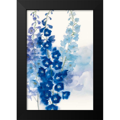 Delphinium I Black Modern Wood Framed Art Print by Daniels, Rogier