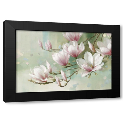 Magnolia Morning Black Modern Wood Framed Art Print with Double Matting by Daniels, Rogier