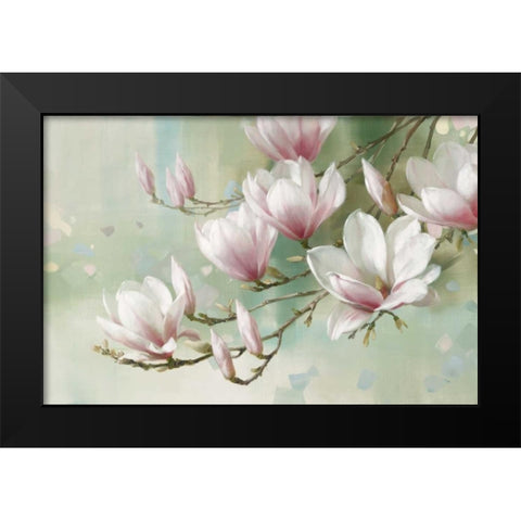 Magnolia Morning Black Modern Wood Framed Art Print by Daniels, Rogier