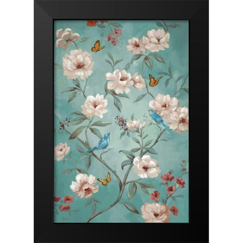 Qin Garden Black Modern Wood Framed Art Print by Nan