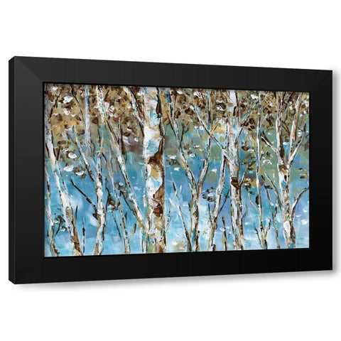 Winter Birch Black Modern Wood Framed Art Print with Double Matting by Craven, Katrina