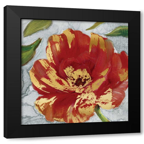 Crimson Crush II Black Modern Wood Framed Art Print with Double Matting by Robinson, Carol
