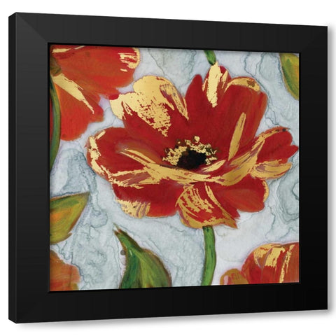 Crimson Crush III Black Modern Wood Framed Art Print by Robinson, Carol