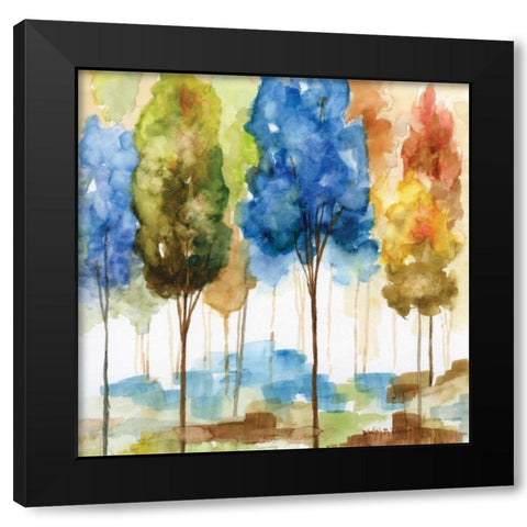 Magical Forest II Black Modern Wood Framed Art Print by Nan