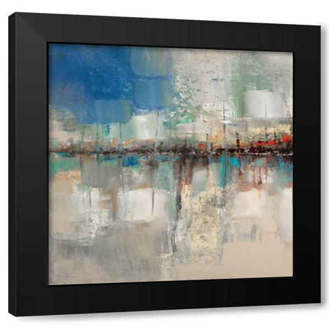 Shoreline Black Modern Wood Framed Art Print with Double Matting by Manning, Ruane