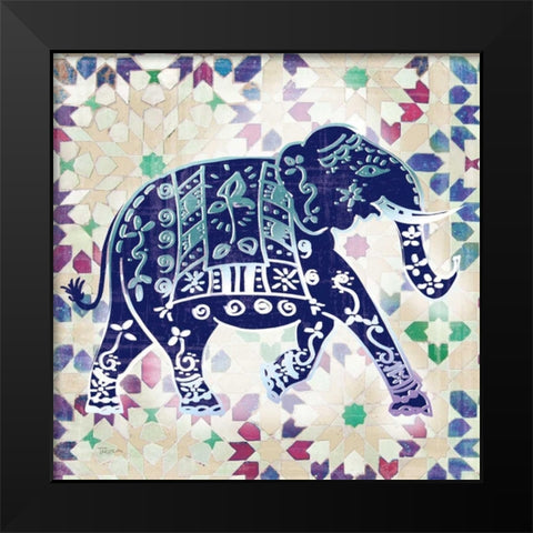 Painted Elephant I Black Modern Wood Framed Art Print by Craven, Katrina