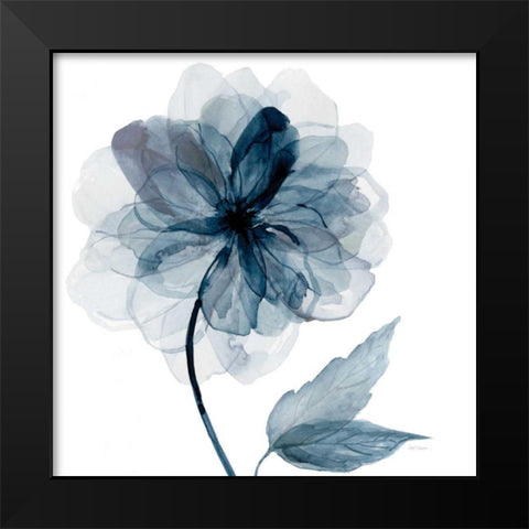 Indigo Bloom I Black Modern Wood Framed Art Print by Robinson, Carol