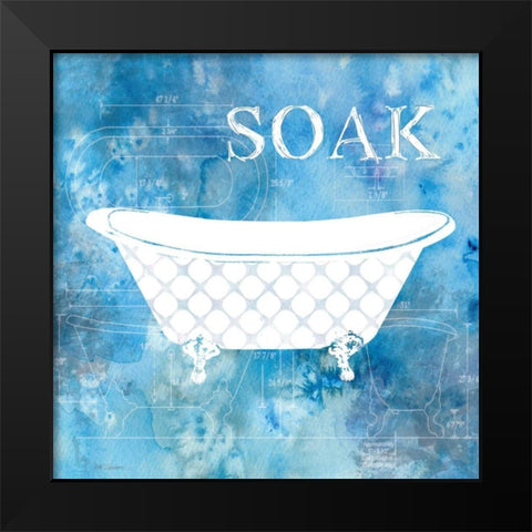 Bath Plans I Black Modern Wood Framed Art Print by Robinson, Carol