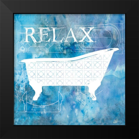 Bath Plans III Black Modern Wood Framed Art Print by Robinson, Carol