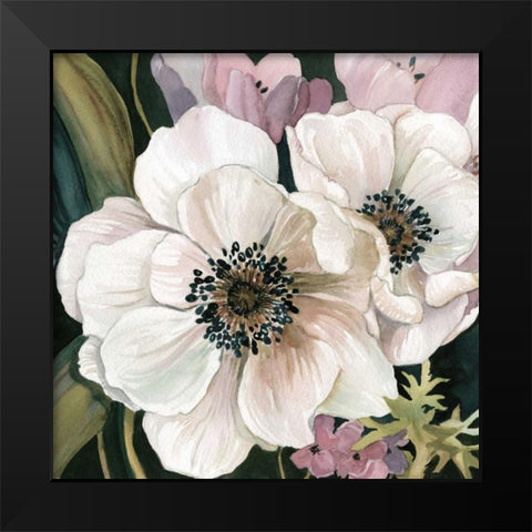Anemone Study I Black Modern Wood Framed Art Print by Robinson, Carol