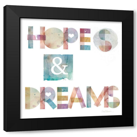 Hopes and Dreams Black Modern Wood Framed Art Print by Robinson, Carol