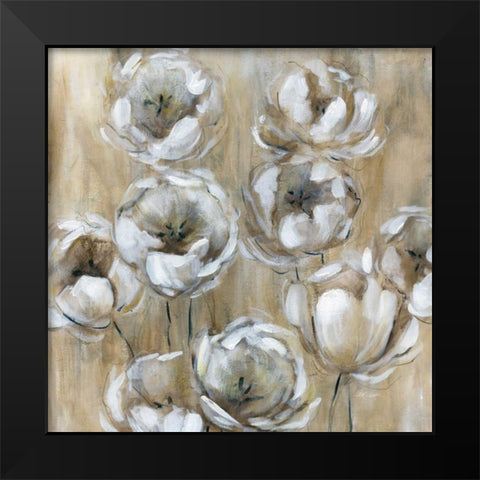 Sketchy Tulips Black Modern Wood Framed Art Print by Robinson, Carol