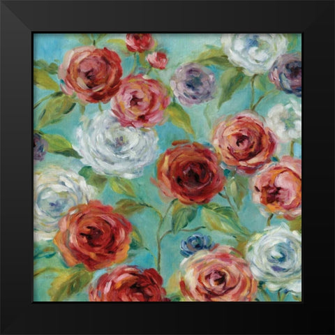 Roses Are Red Black Modern Wood Framed Art Print by Robinson, Carol