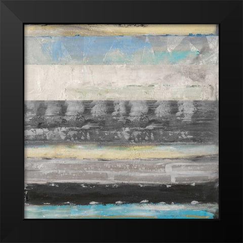 Stratis I Black Modern Wood Framed Art Print by Tava Studios