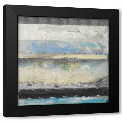 Stratis II Black Modern Wood Framed Art Print with Double Matting by Tava Studios