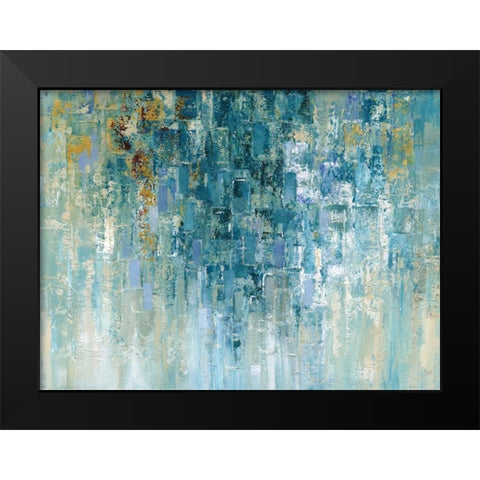 I Love the Rain Black Modern Wood Framed Art Print by Nan