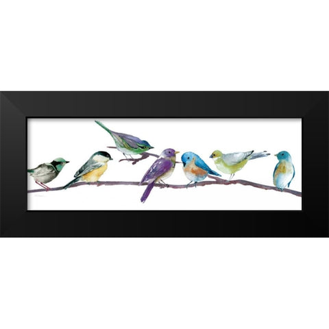 Colorful Spot Black Modern Wood Framed Art Print by Robinson, Carol