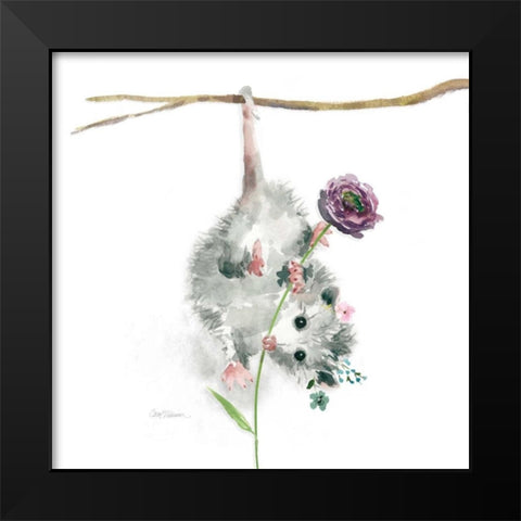 Garden Critter Black Modern Wood Framed Art Print by Robinson, Carol