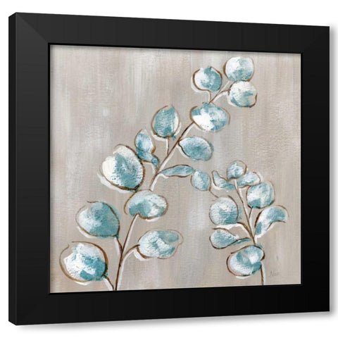 Eucalyptus I Black Modern Wood Framed Art Print with Double Matting by Nan