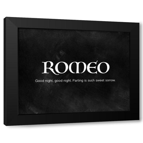 Romeo and Juliet I Black Modern Wood Framed Art Print with Double Matting by CAD Designs