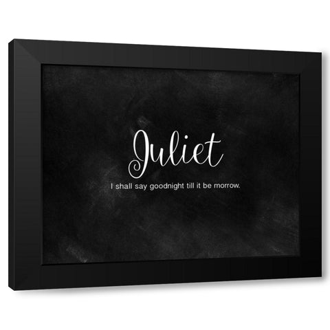 Romeo and Juliet II Black Modern Wood Framed Art Print by CAD Designs