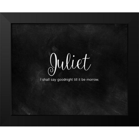 Romeo and Juliet II Black Modern Wood Framed Art Print by CAD Designs