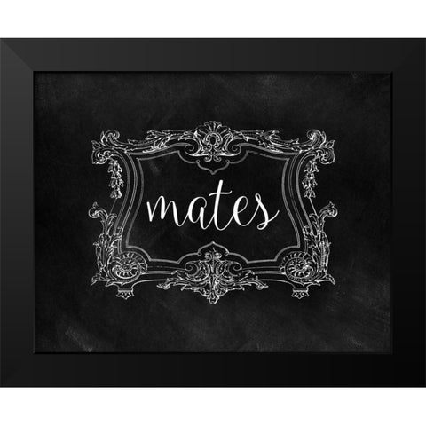 Soul Mates II Black Modern Wood Framed Art Print by CAD Designs