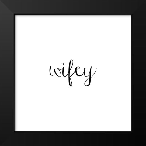 Hubby And Wifey II Black Modern Wood Framed Art Print by CAD Designs