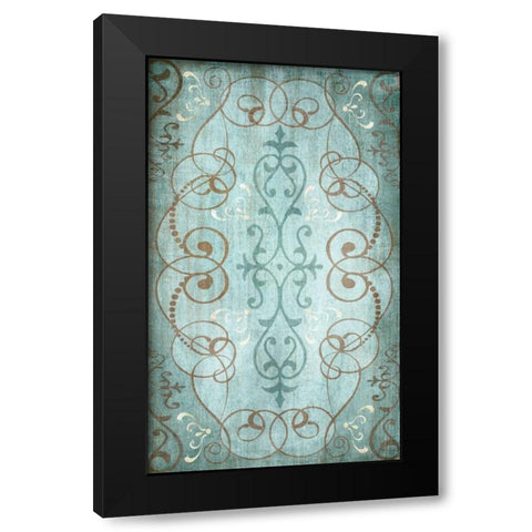 Scroll Repeat Black Modern Wood Framed Art Print by Knutsen, Conrad