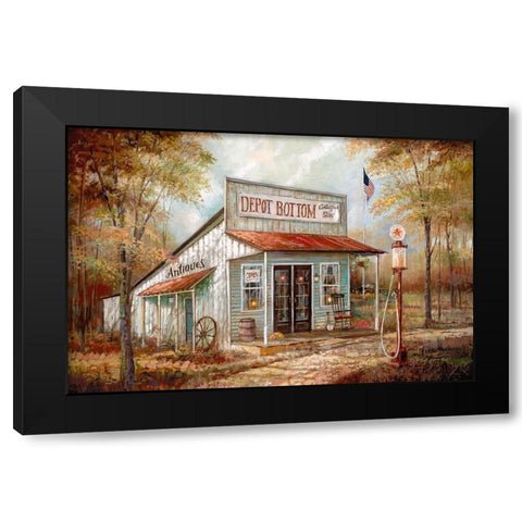 Depot Bottom Black Modern Wood Framed Art Print by Manning, Ruane