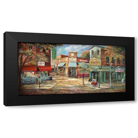 Good Morning Black Modern Wood Framed Art Print by Manning, Ruane