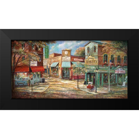 Good Morning Black Modern Wood Framed Art Print by Manning, Ruane