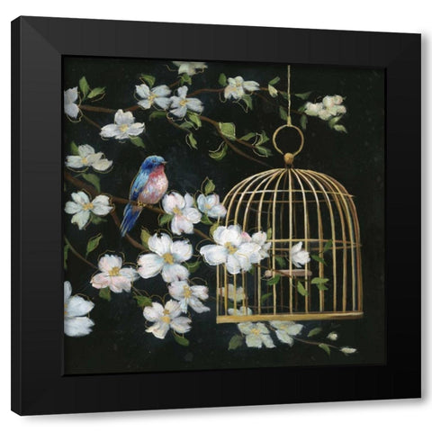 Evening Song II Black Modern Wood Framed Art Print with Double Matting by Nan