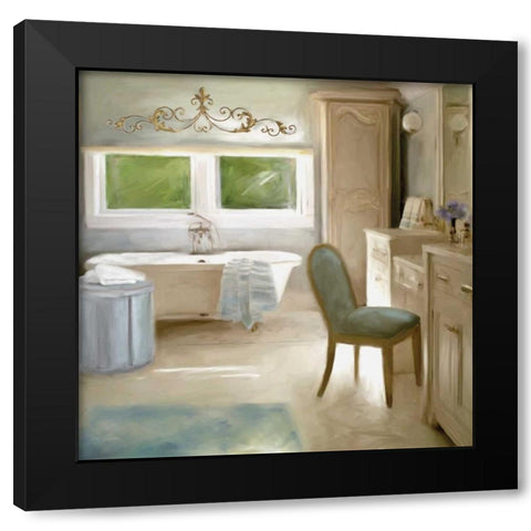 French Bath Black Modern Wood Framed Art Print with Double Matting by Robinson, Carol