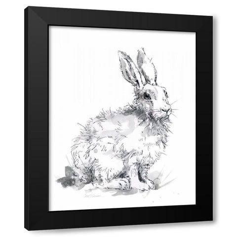 Garden Hare I Black Modern Wood Framed Art Print by Robinson, Carol