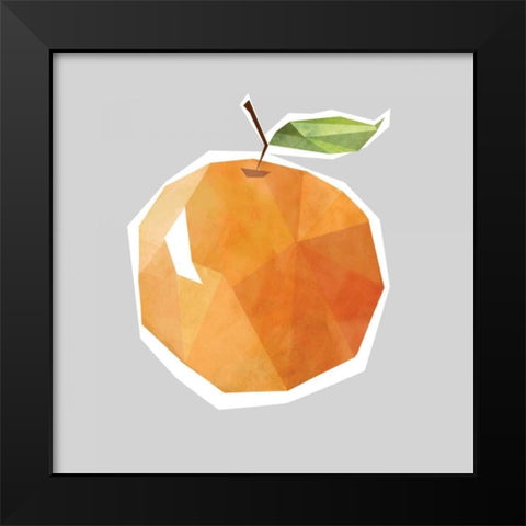 Facet Fruit Orange Black Modern Wood Framed Art Print by Robinson, Carol