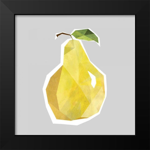 Facet Fruit Pear Black Modern Wood Framed Art Print by Robinson, Carol