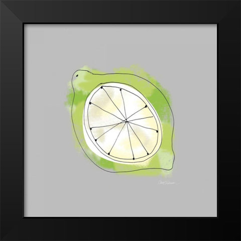 Splash Of Lime Black Modern Wood Framed Art Print by Robinson, Carol
