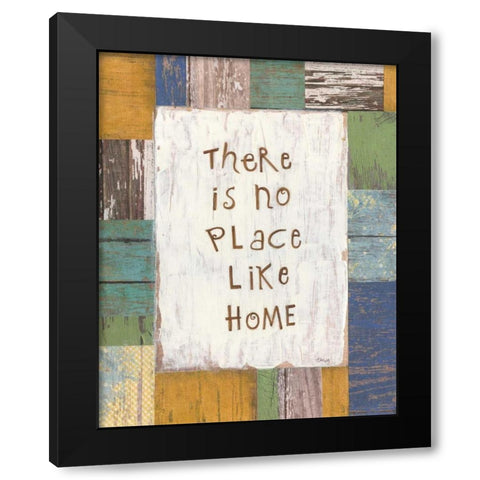 No Place Like Home Black Modern Wood Framed Art Print with Double Matting by Tava Studios