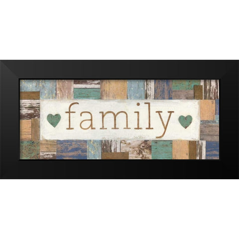 Family Black Modern Wood Framed Art Print by Tava Studios