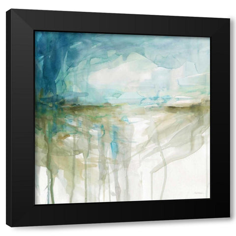 Spring Glacier Black Modern Wood Framed Art Print with Double Matting by Robinson, Carol