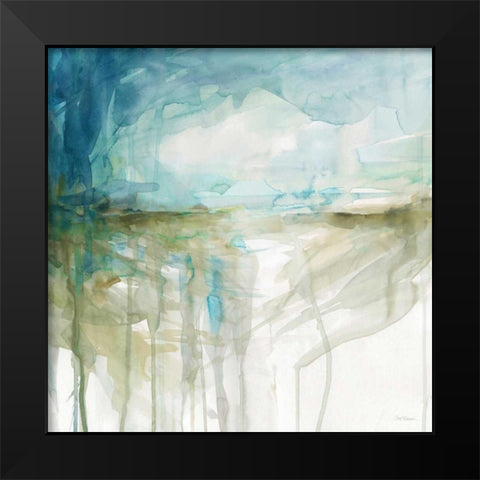 Spring Glacier Black Modern Wood Framed Art Print by Robinson, Carol