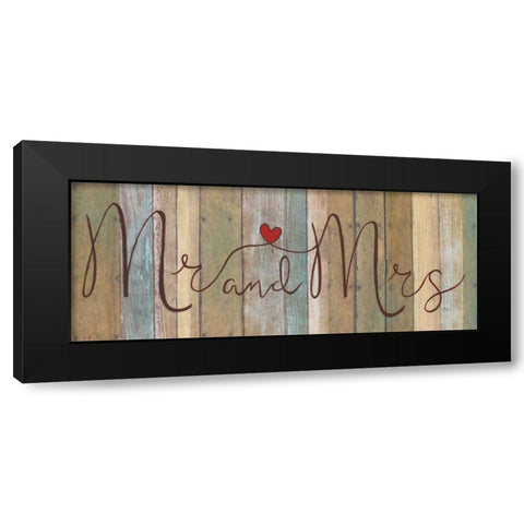 Mr. and Mrs. Black Modern Wood Framed Art Print with Double Matting by Tava Studios