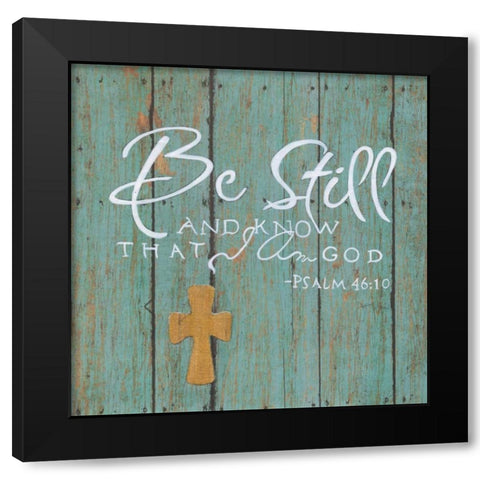 Be Still Black Modern Wood Framed Art Print by Tava Studios