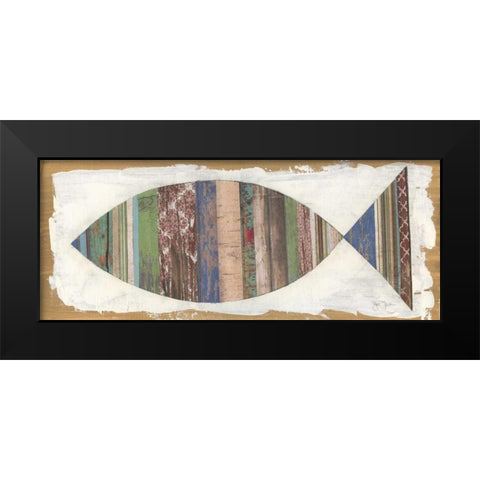 Ichthus Black Modern Wood Framed Art Print by Tava Studios