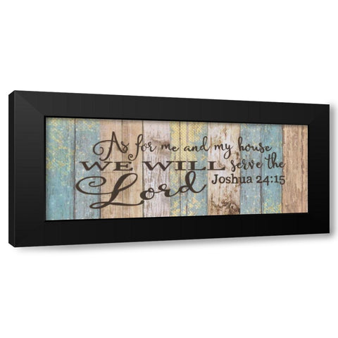 Serve The Lord Black Modern Wood Framed Art Print with Double Matting by Tava Studios