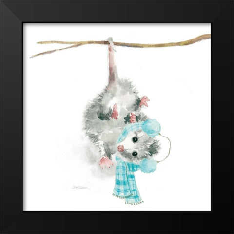 Christmas Critter Black Modern Wood Framed Art Print by Robinson, Carol
