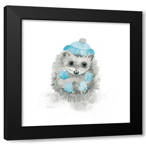 Christmas Critter Black Modern Wood Framed Art Print by Robinson, Carol