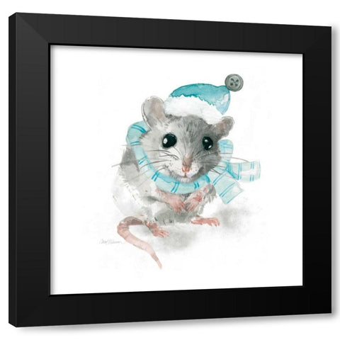 Christmas Critter Black Modern Wood Framed Art Print by Robinson, Carol