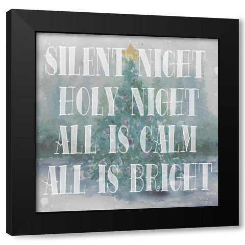 Silent Night Black Modern Wood Framed Art Print by Robinson, Carol